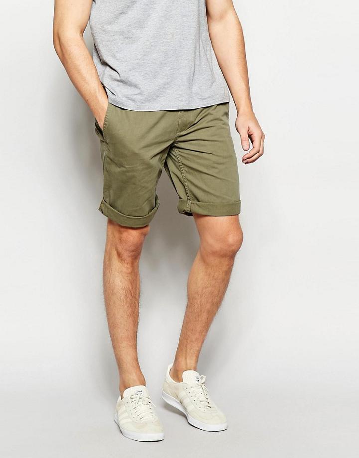 Boss Orange Chino Shorts In Green - Green