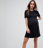 Asos Maternity Ultimate Mini Tea Dress - Black