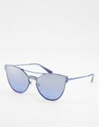 Vogue Oversized Cat Eye Sunglasses-blue