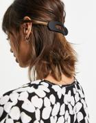 Topshop Minimal Cut Out Hair Clip In Matte Black