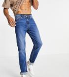 Don't Think Twice Tall Slim Fit Jeans In Mid Blue
