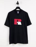 Russell Athletic Jerry Big Logo T-shirt In Black