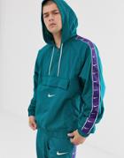Nike Logo Taping Overhead Jacket-green