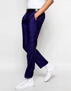 Rudie Slim Fit Textured Blue Suit Pants - Blue