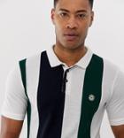 Le Breve Tall Striped Polo Shirt - White