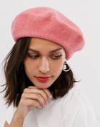 Asos Design Wool Beret-pink