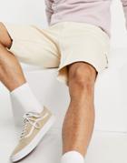 Dickies Garyville Raw Twill Shorts In Ecru-white