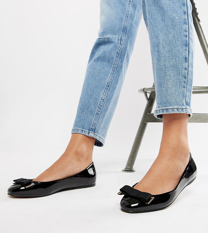 Asos Design Lexy Bow Ballet Flats - Black