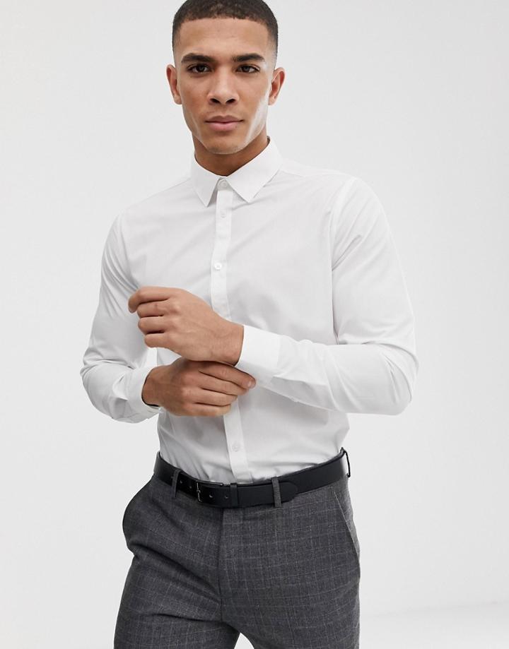 New Look Poplin Shirt In Regular Fit In White