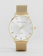 Christian Lars Gold Bracelet Watch With Round White Dial - Gold