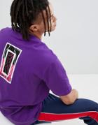 Sweet Sktbs 90s Loose T-shirt With Awake Print In Purple - Purple