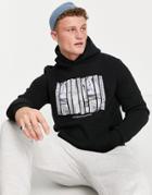 Jameson Carter Atlas Graphic Print Hoodie In Black