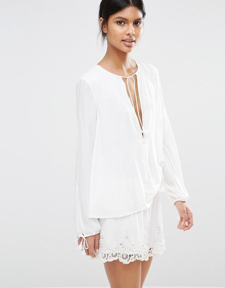 The Jetset Diaries Verano Blouse - Ivory