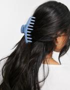 Asos Design Hair Clip Claw In Blue-blues
