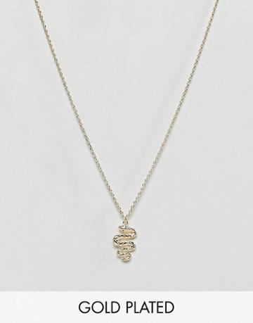 Orelia Snake Ditsy Necklace - Gold