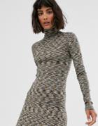 Weekday Space-dye Knitted Turtleneck In Multi - Multi