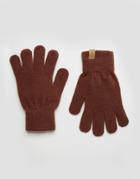 Selected Leth Gloves - Red
