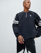 Adidas Originals Authentic Half Zip Top In Black Dh3837 - Black