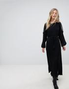 Moon River Lace Maxi Dress - Black