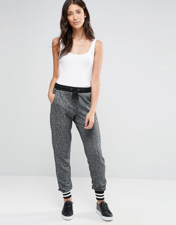 Brave Soul Tipped Rib Joggers - Gray