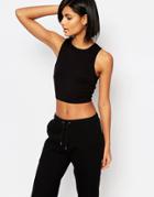 Vero Moda Jersey Crop Top - Black