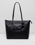 Marc B Tote Bag With Pocket Detail - Black