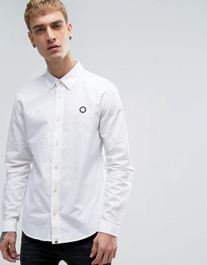 Pretty Green Oxford Shirt In White - White