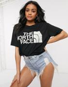 The North Face Half Dome Cropped T-shirt In Black