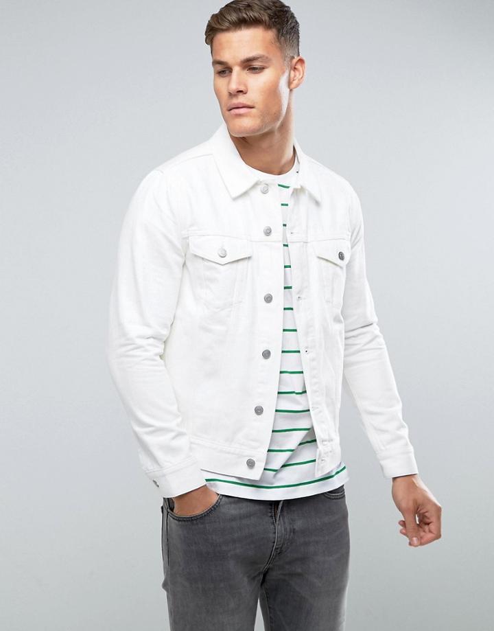 Weekday Single Denim Jacket White - White