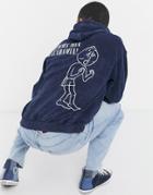 Vintage Supply Macadamia Washed Hoodie In Blue-blues
