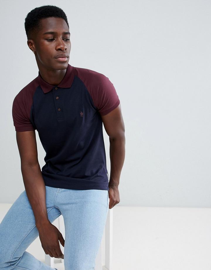 French Connection Raglan Contrast Polo-navy