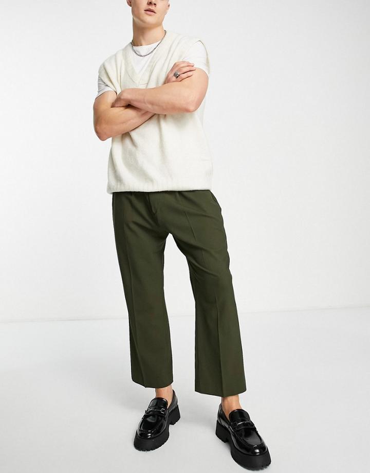 Bolongaro Trevor Extreme Wide Leg Pants In Khaki-green