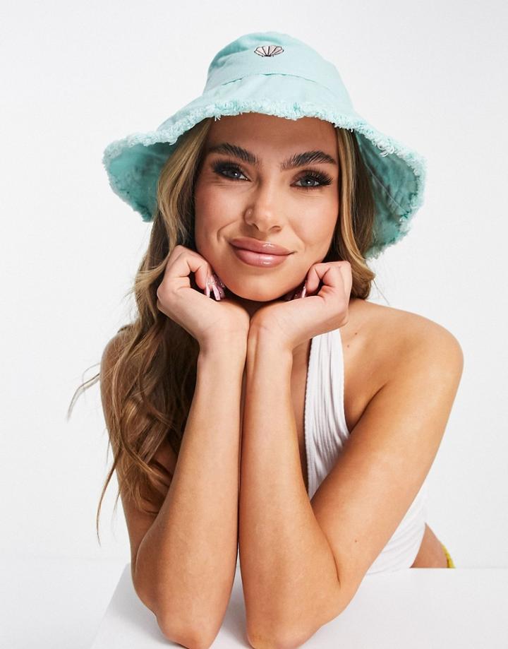Svnx Seashell Print Bucket Hat In Green