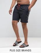 Tommy Hilfiger Plus Swim Shorts Small Logo In Black - Black