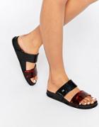 Melissa Cosmic Strap Slide Flat Sandals - Black Ts