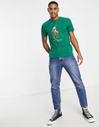 Polo Ralph Lauren Bear Player Print T-shirt In Green