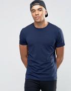 New Look Muscle T-shirt In Navy - Navy