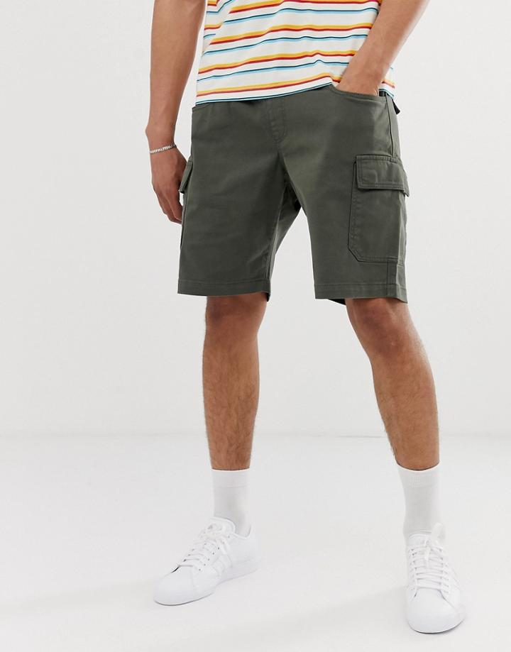 Brooklyn Supply Co Cargo Shorts In Khaki-green