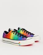 Converse Pride Chuck '70 Lo Rainbow Black Glitter Sneakers-multi