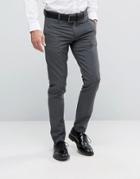 Selected Homme Skinny Smart Pant In Houndstooth - Gray