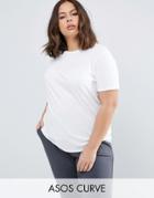 Asos Curve Crew Neck T-shirt - White