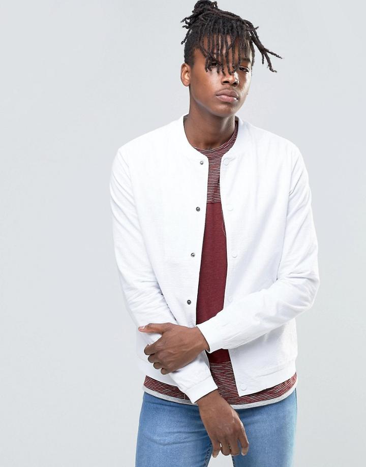 Native Youth Bomber Jacket - White