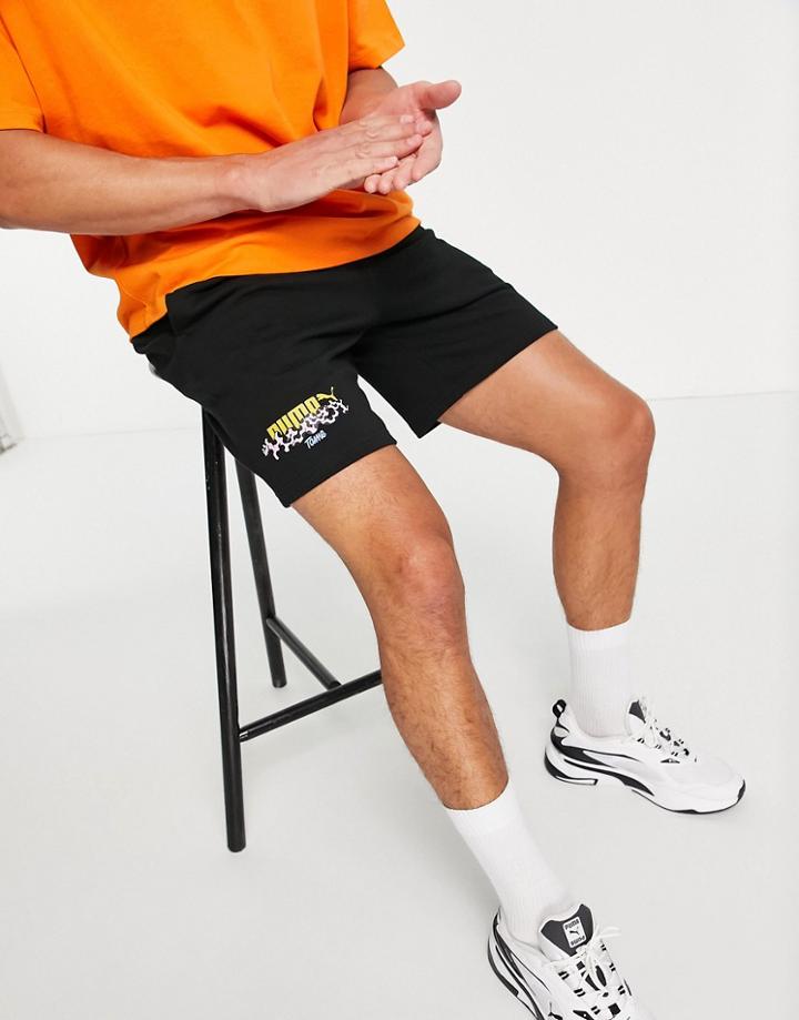 Puma X Aka Boku Logo Shorts In Black