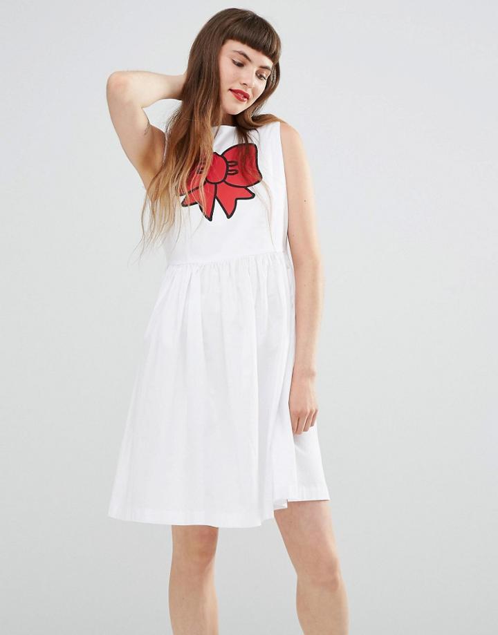 Love Moschino Bow Dress - White