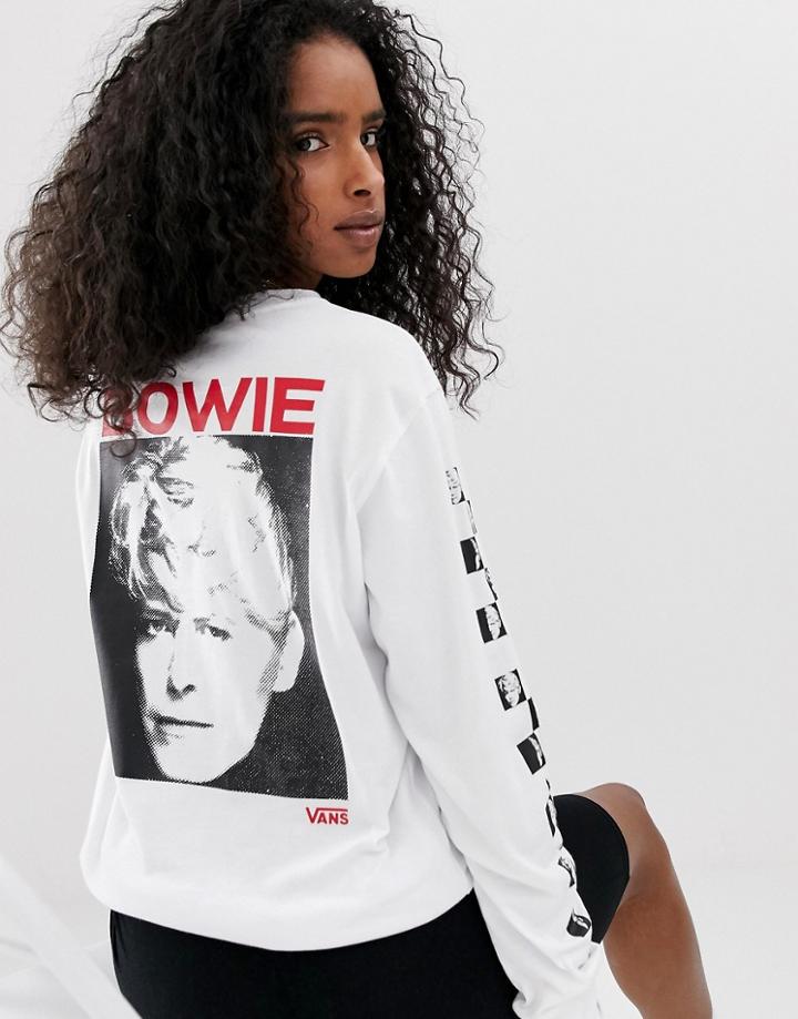 Vans X David Bowie White Long Sleeve T-shirt