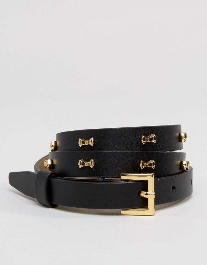 Ted Baker Micro Bow Belt - Black