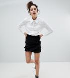 Monki Frill Detail A-line Skirt-black