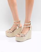 Miss Kg Rope Super Stacked Wedge - Gold