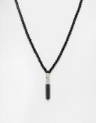 Lovebullets Black Agate Beaded Necklace - Black