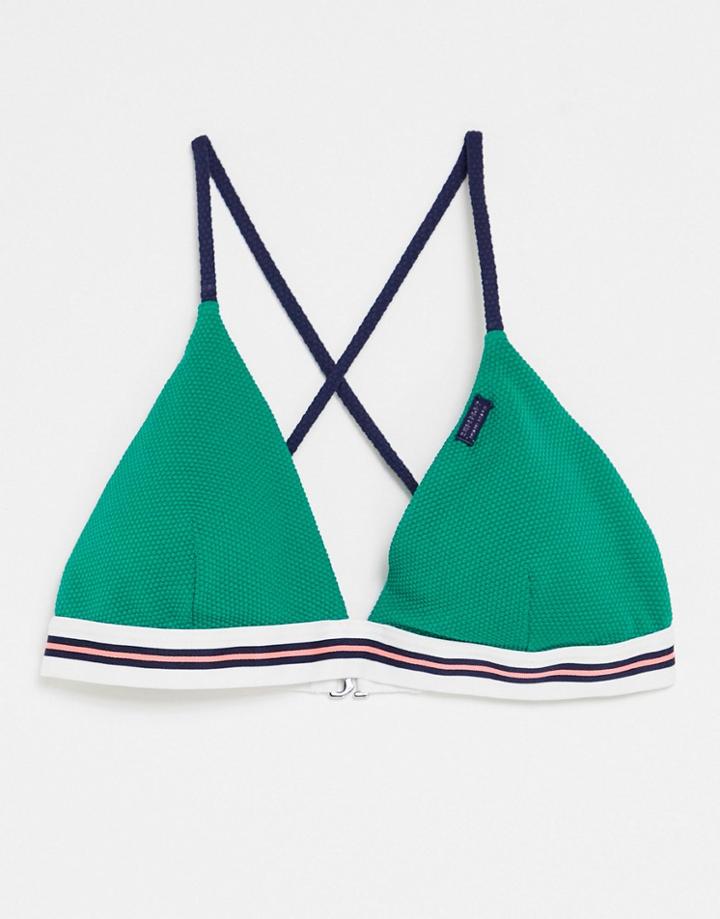 Superdry 90's Retro Bikini Top In Green